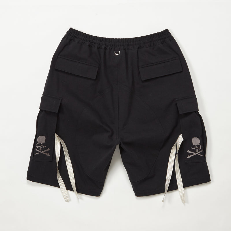 BLACK MW CARGO SHORTS