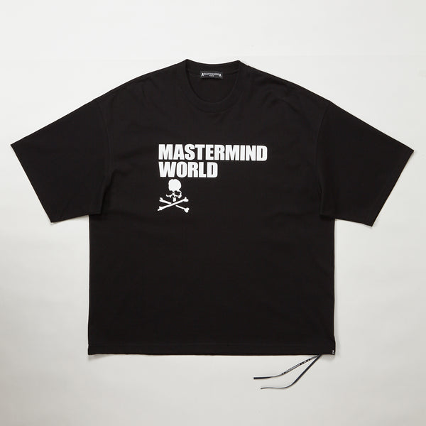 BLACK OVERSIZED LOGO PRINT T-SHIRT