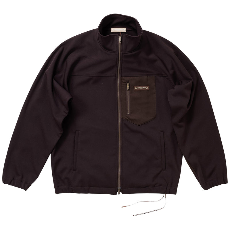 BROWN PATCH POCKET TRACK JACKET