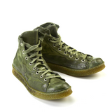 OLIVE GRIT MID DYED SNEAKERS