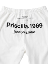 WHITE AND BLACK PRISCILLA 1969 JOGGER PANTS