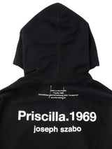 BLACK AND WHITE PRISCILLA 1969 OVERSIZED HOODIE