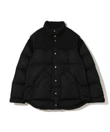 BLACK PANELLED PUFFER JACKET