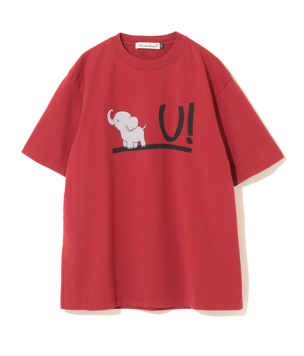 ELEPHANT PRINTED RED T-SHIRT