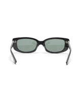 BLACK ACETATE RECTANGLE SUNGLASSES