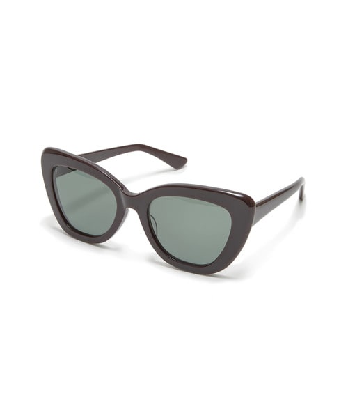 BROWN ACETATE SQUARE SUNGLASSES