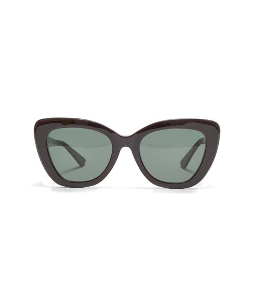 BROWN ACETATE SQUARE SUNGLASSES