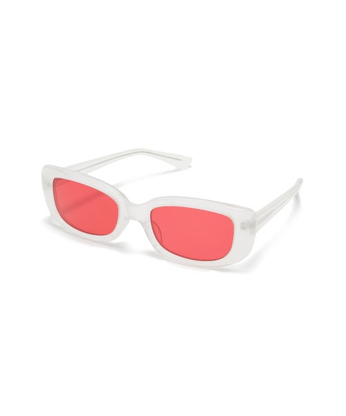 OFF WHITE ACETATE RECTANGLE SUNGLASSES