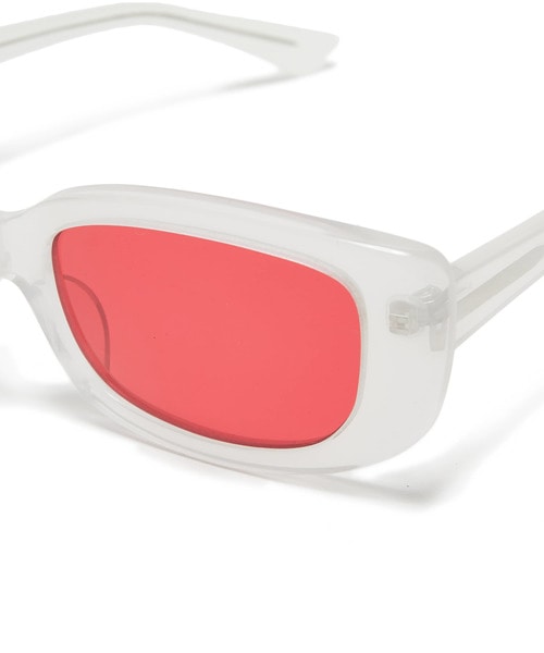 OFF WHITE ACETATE RECTANGLE SUNGLASSES