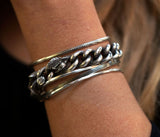 Curb Chain Rosebud Bracelet