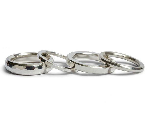 Hammered 4 Ring Combination