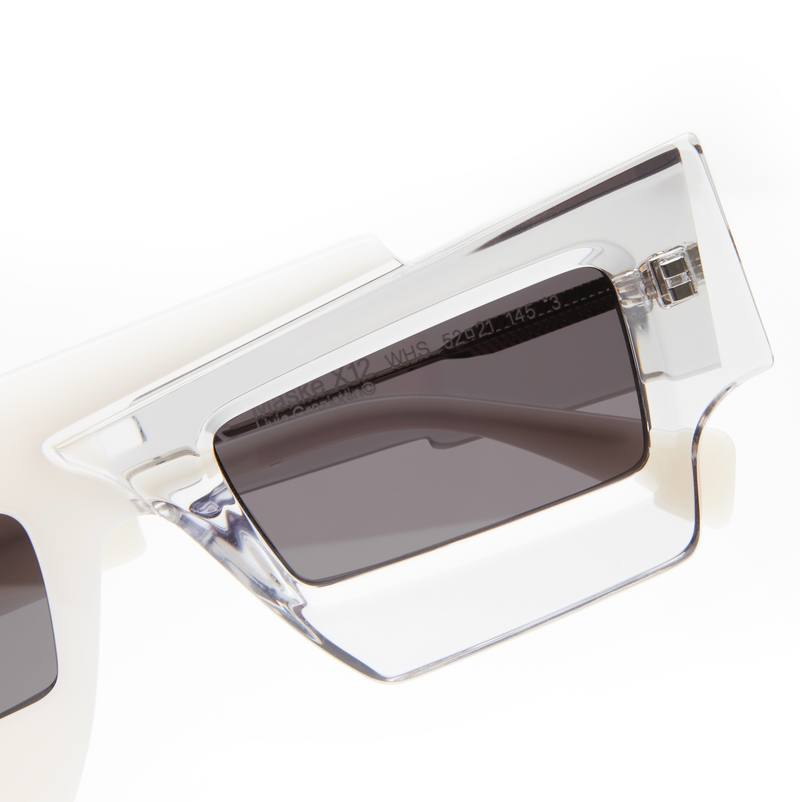 WHITE + CRYSTAL X12 SUNGLASSES