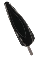 Black Leather Plain Short Wallet